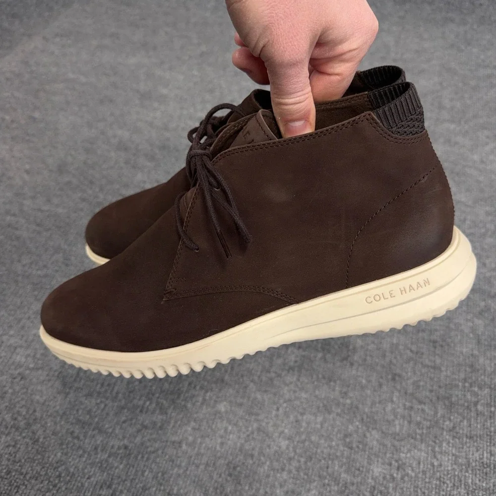 Cole Haan Grand+ Men's Size 11 Shoes Brown Leather Comfort Chukka Boots